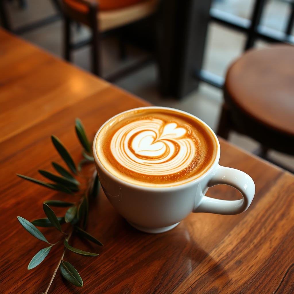 Latte mit Latte Art